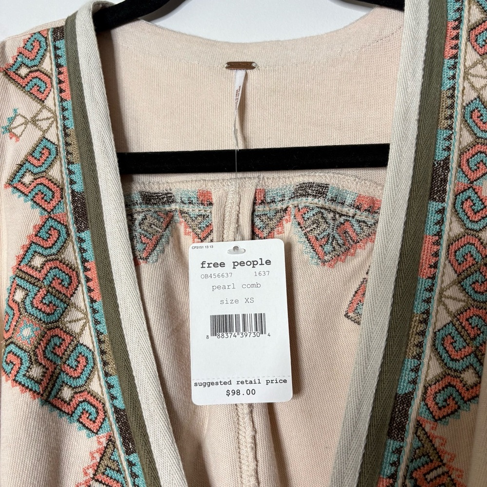 Free People Around The World Embroidered Wrap Top - Picture 3 of 6